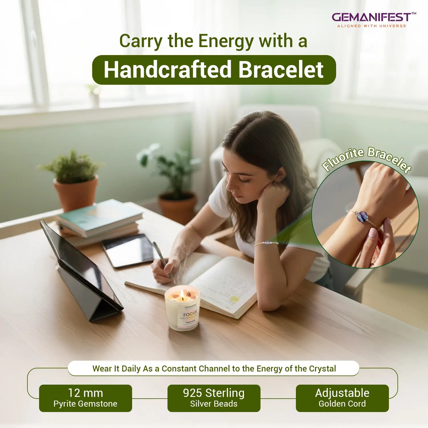 Focus Manifestation Candle for Clarity & Concentration