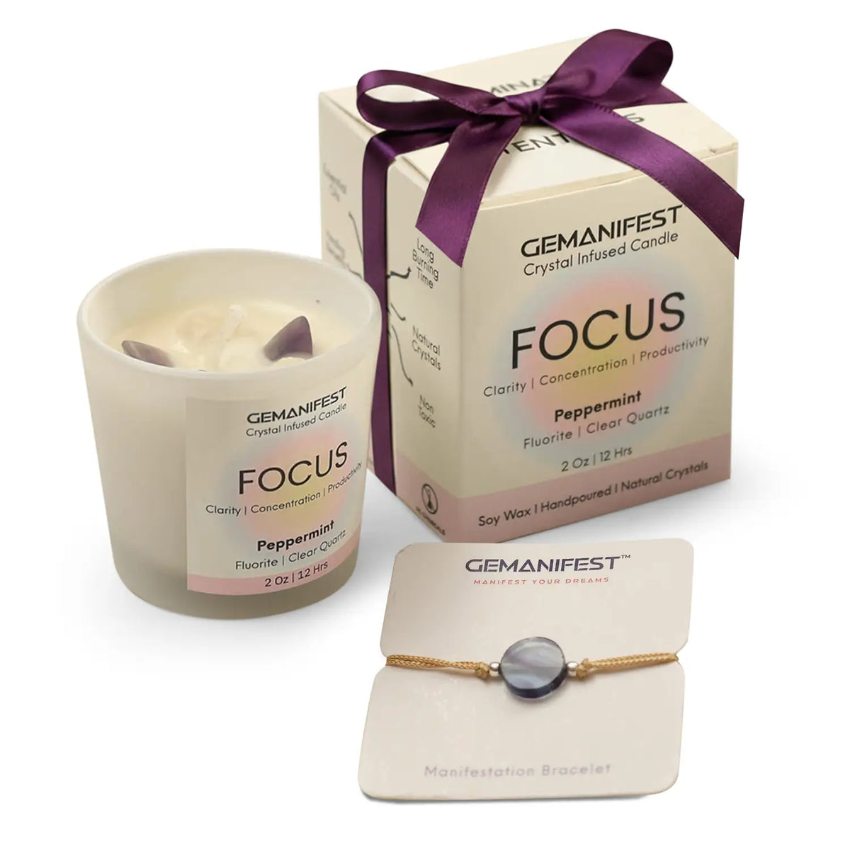 Focus Manifestation Candle for Clarity & Concentration