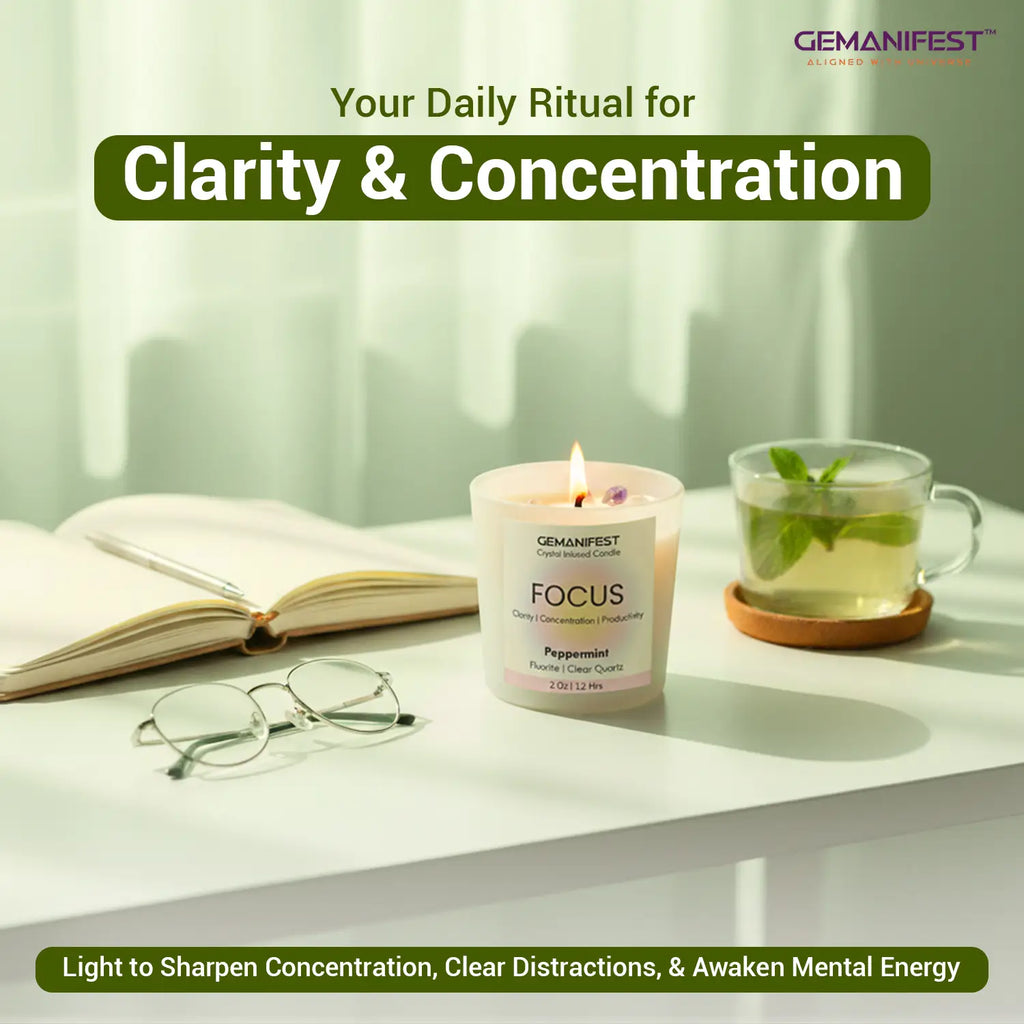 Focus Manifestation Candle for Clarity & Concentration