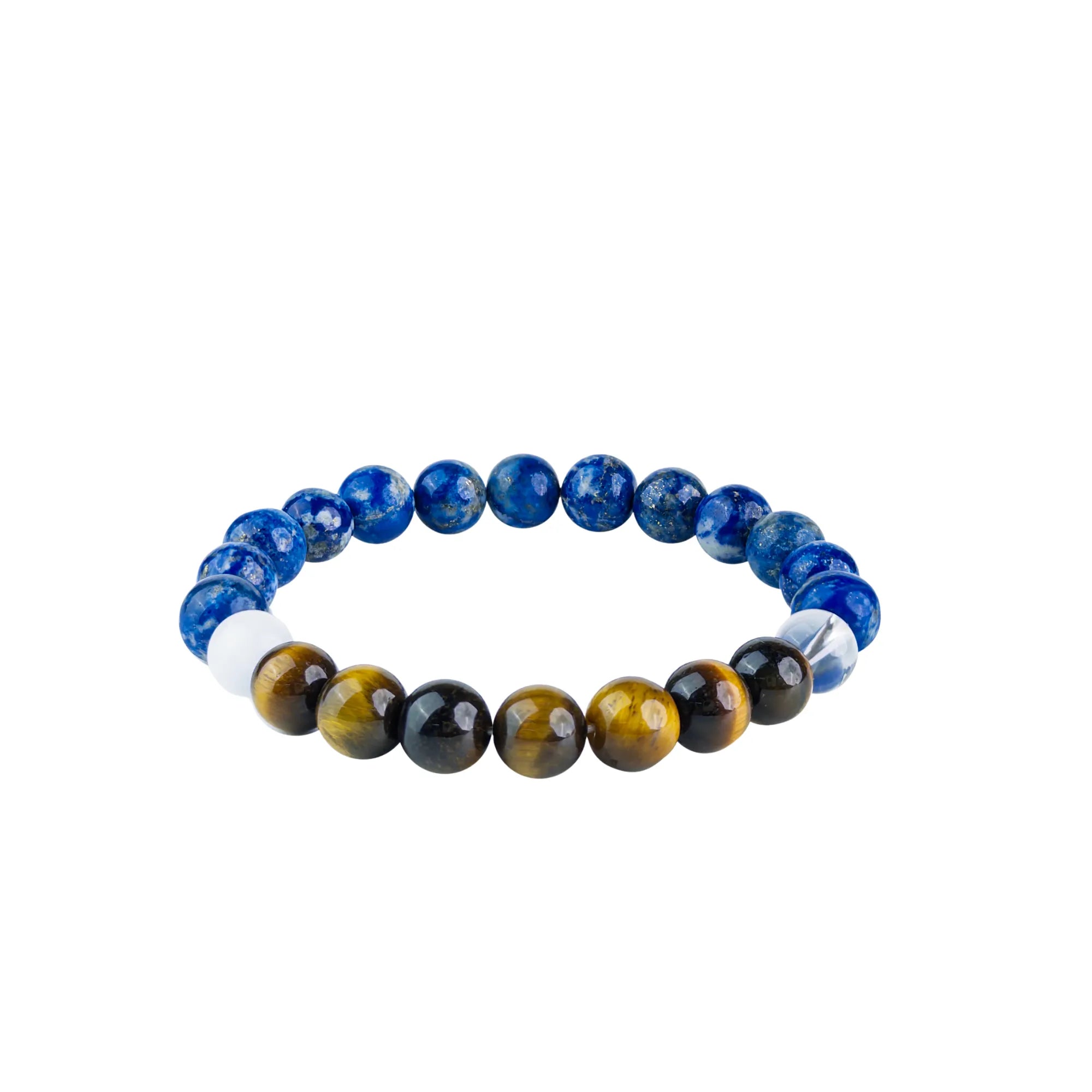 Gemini Zodiac Bracelet with Tiger’s Eye & Lapis for Clarity