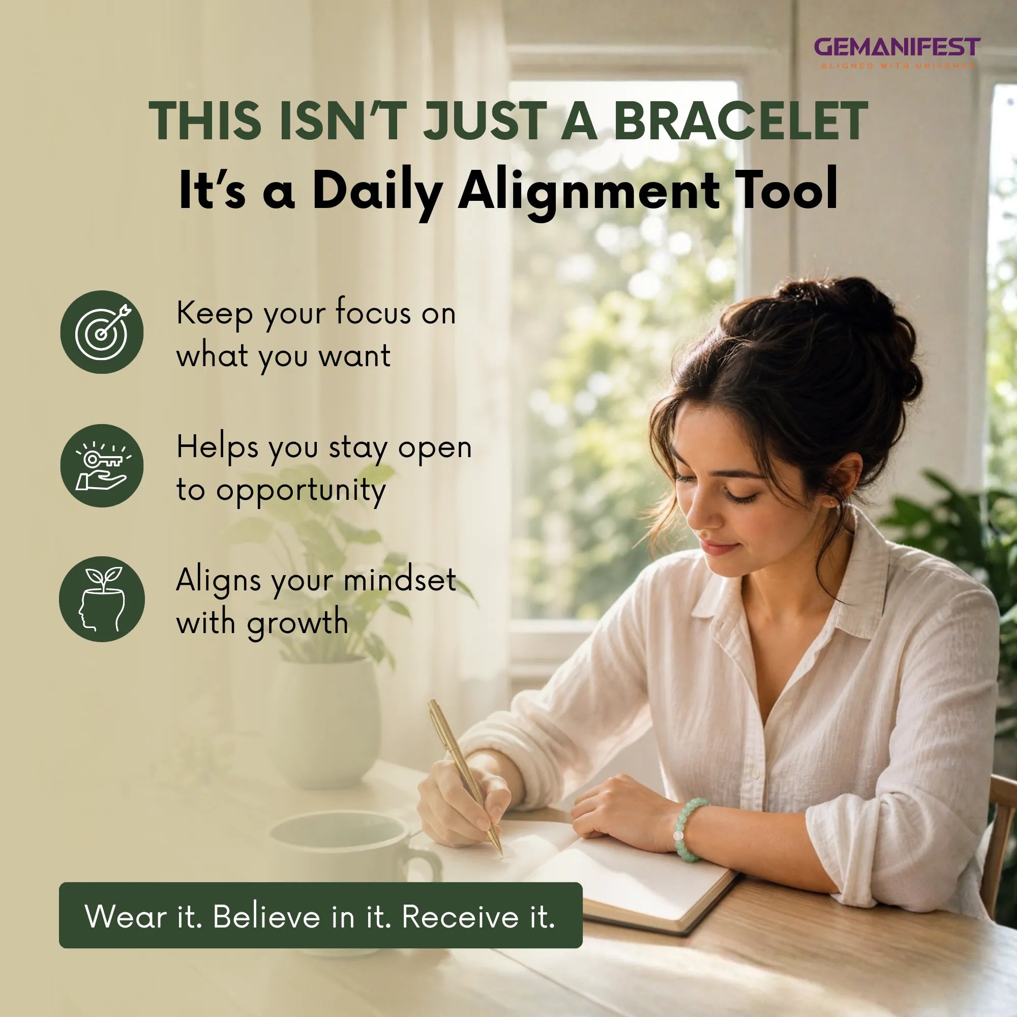 Green Aventurine Bracelet for Career Growth & Luck