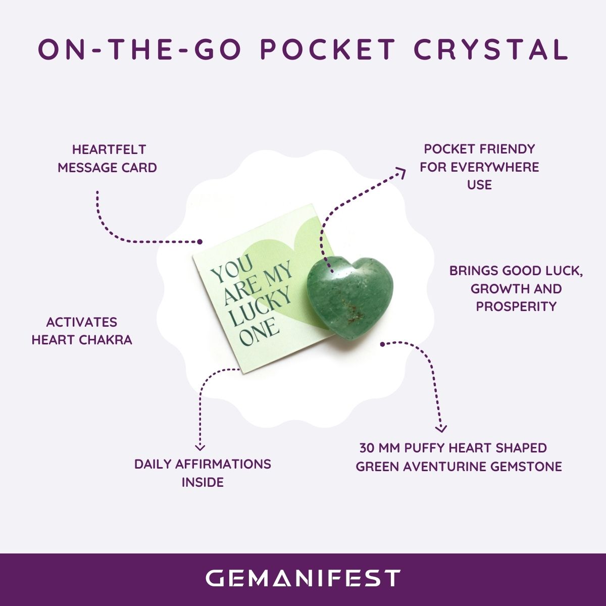 Green Aventurine Heart Gift Set