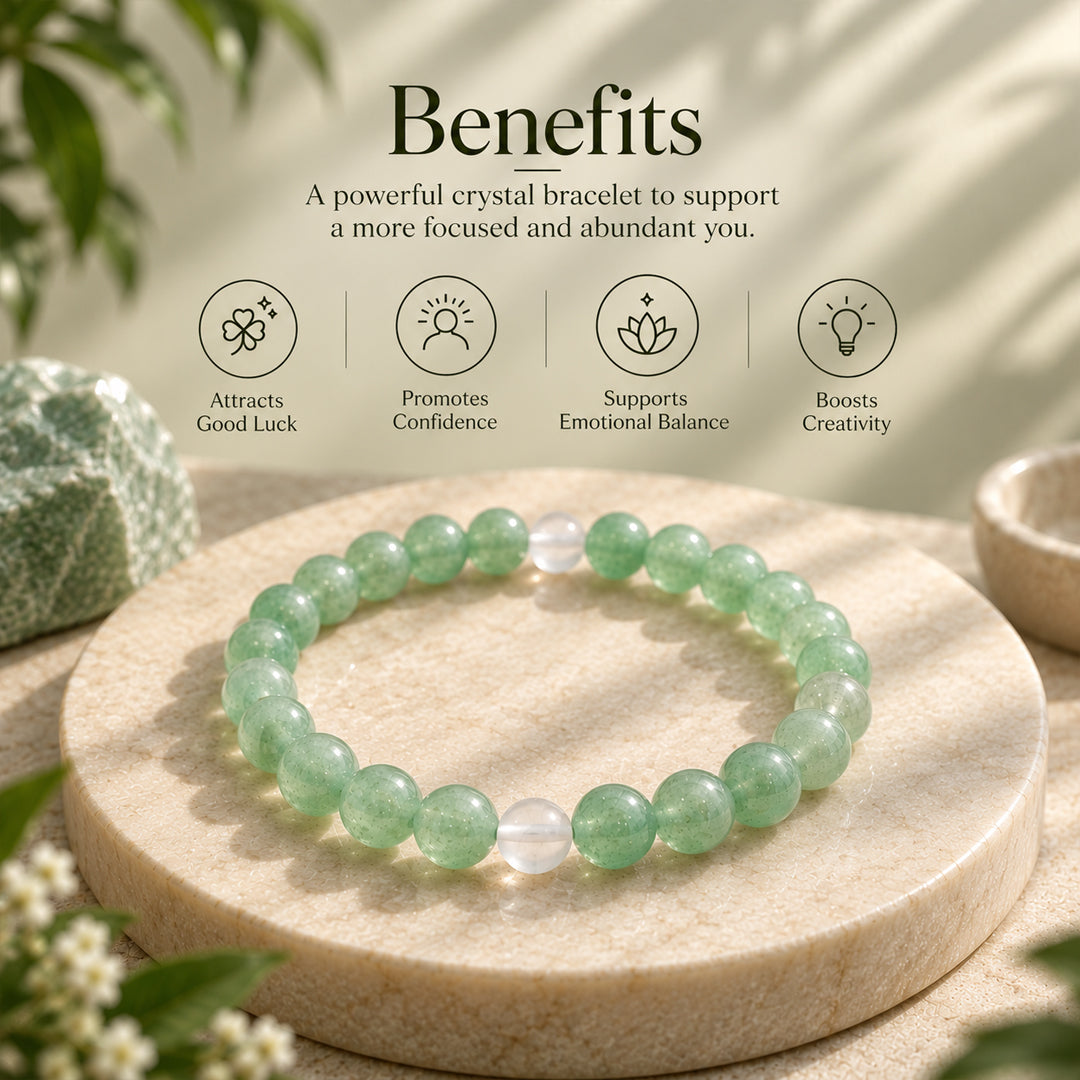 Green Aventurine Bracelet for Career Growth & Luck