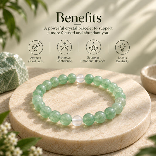 Green Aventurine Bracelet for Career Growth & Luck