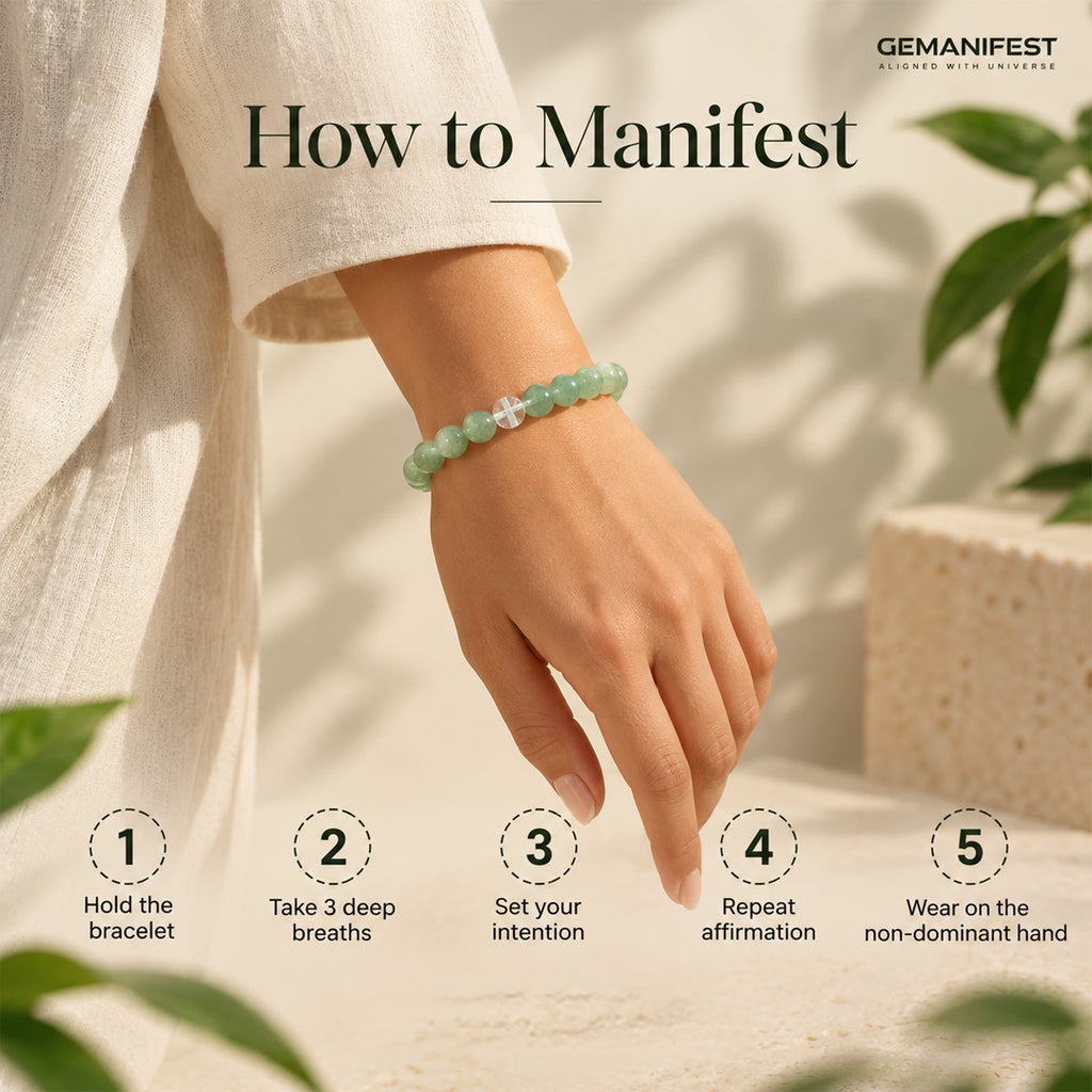 Green Aventurine Bracelet for Career Growth & Luck