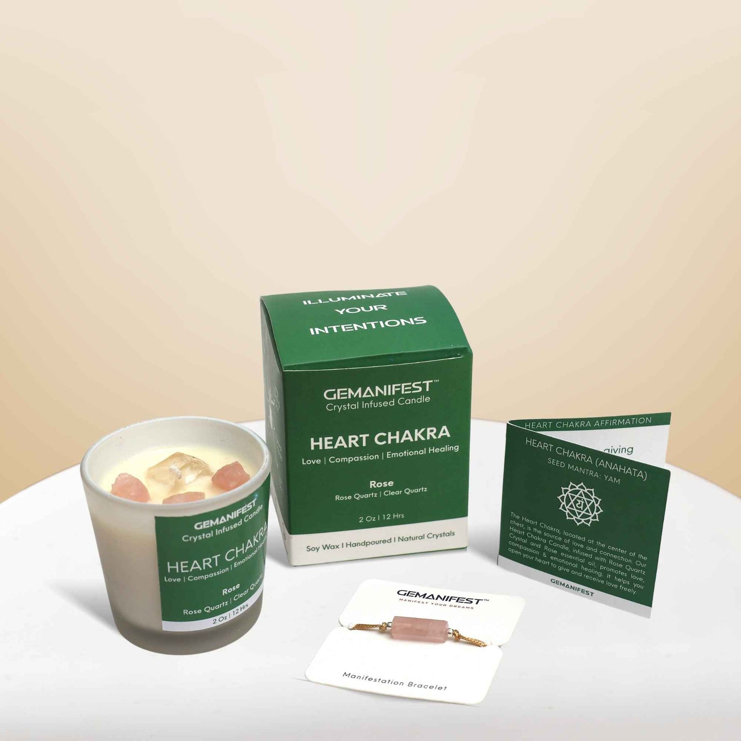 Heart Chakra Healing Candle