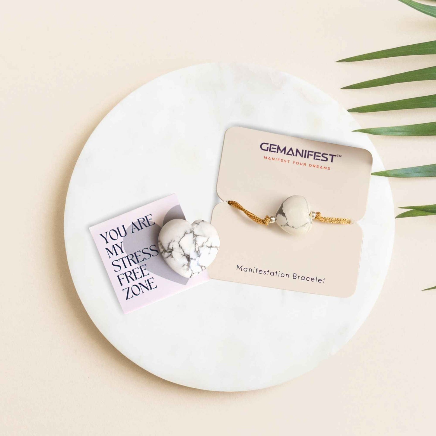 Howlite Heart Gift Set