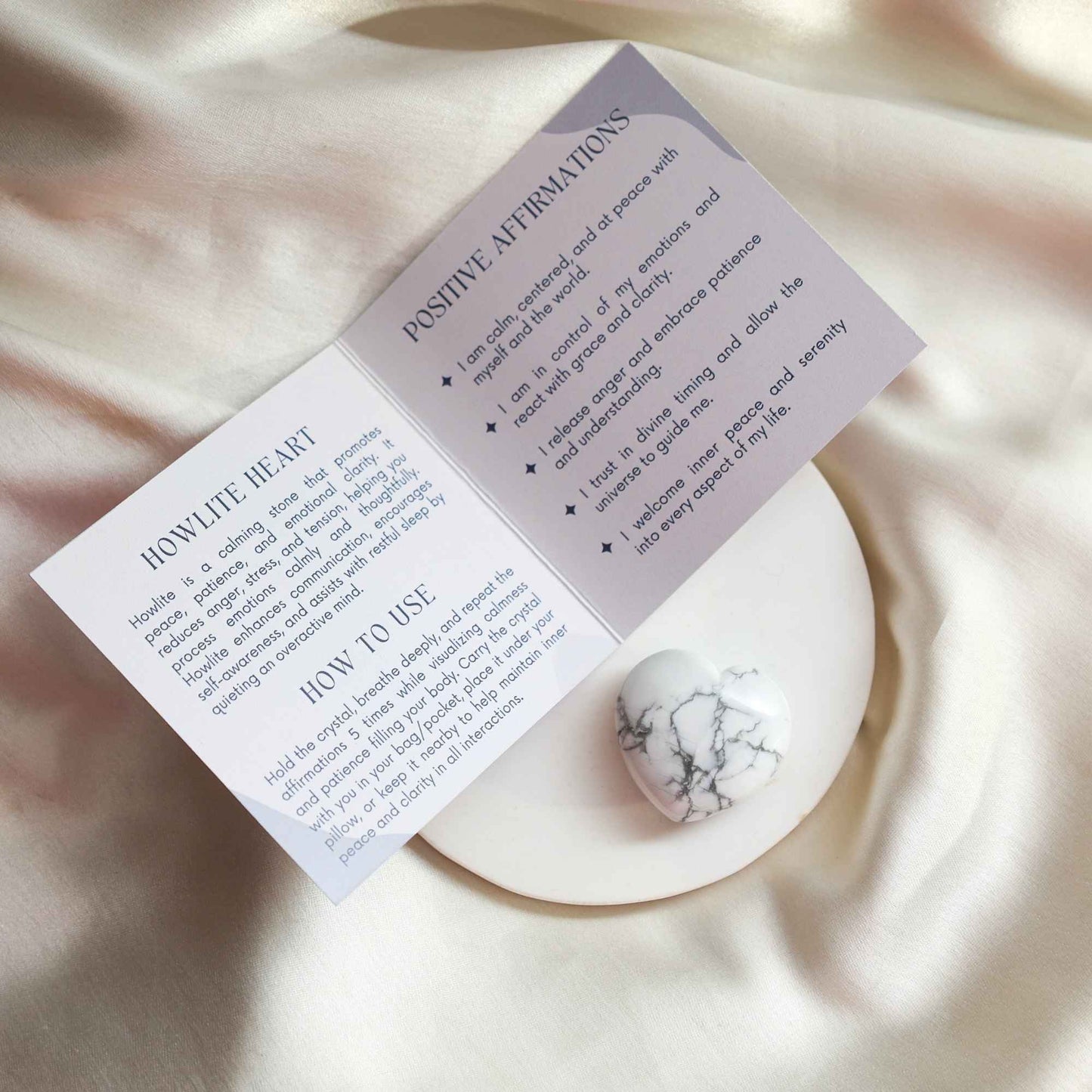 Howlite Heart Gift Set