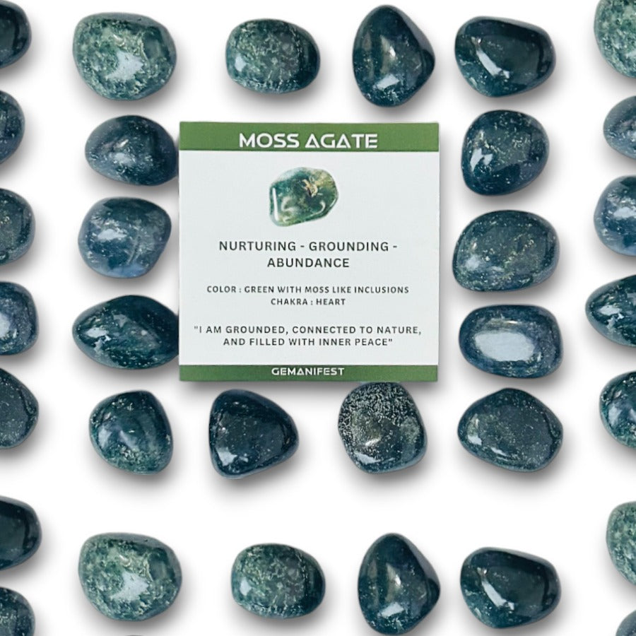 Moss Agate Tumble