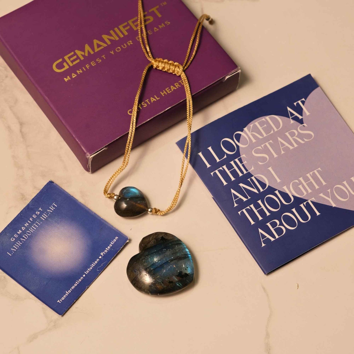 Labradorite Heart Gift Set