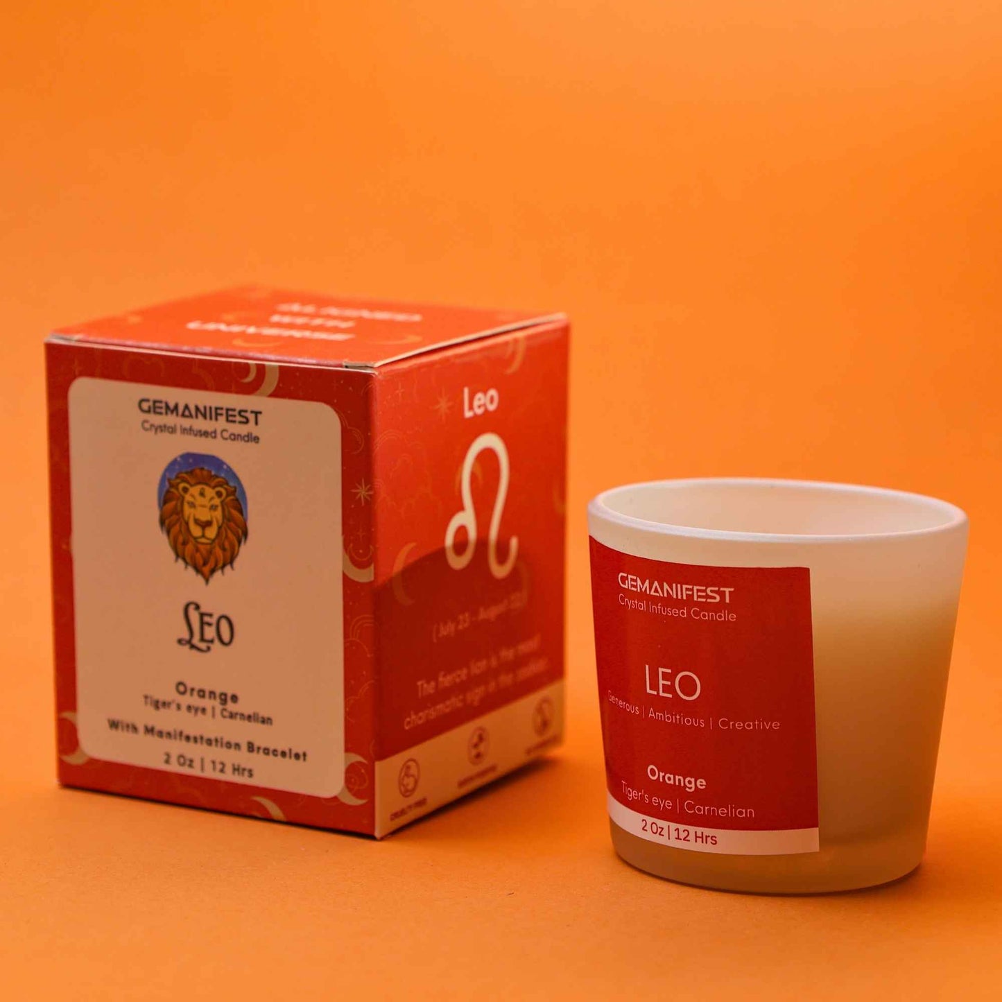 Leo Zodiac Manifestation Candle