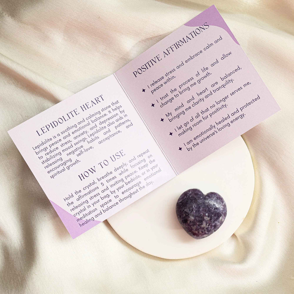 Lepidolite Heart  Image4