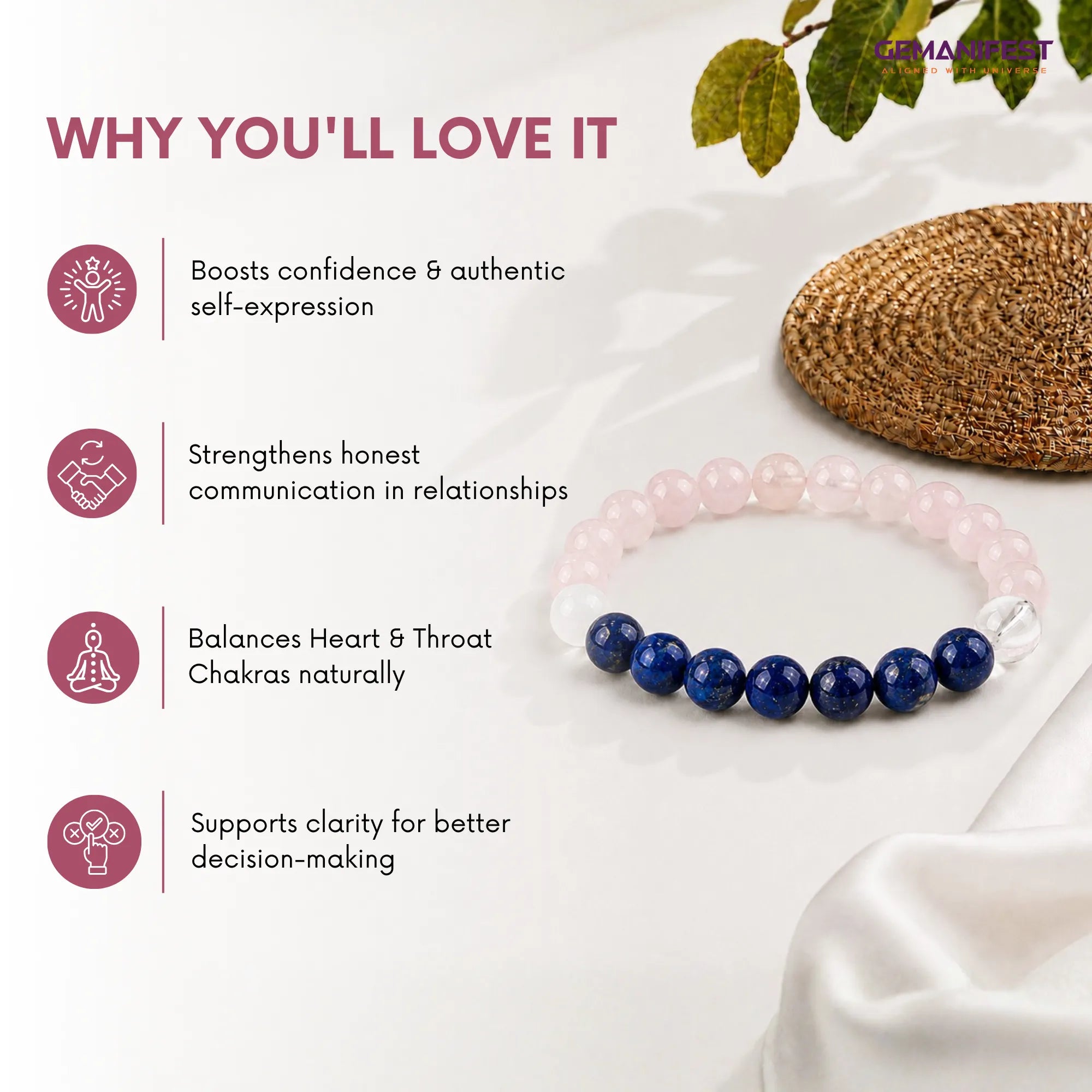 Libra Zodiac Bracelet for Harmony, Love & Inner Peace