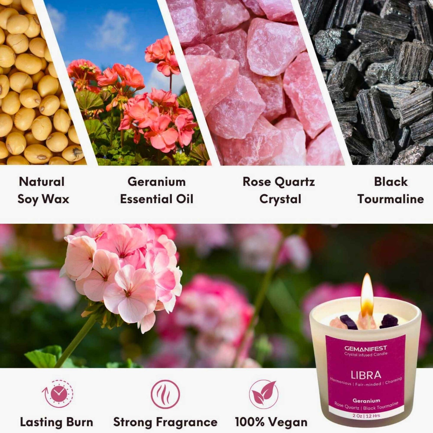 Libra Zodiac Manifestation Candle