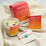 Lit & Let Go Manifestation Candle with full kit set for Emotional Release, Clarity, and Renewal.