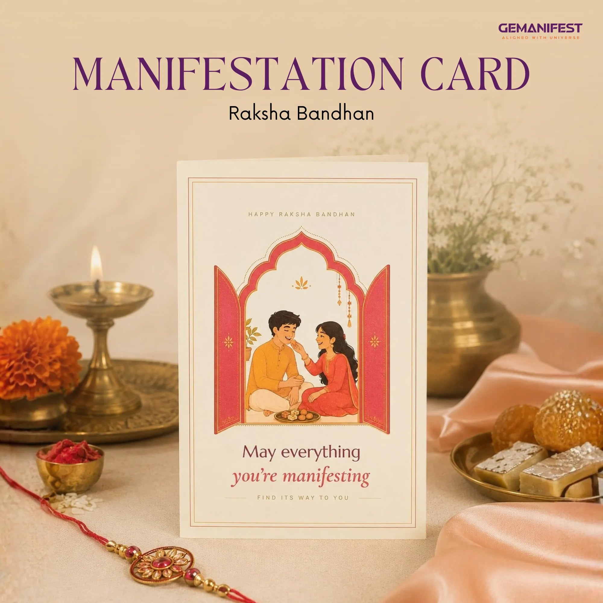 Raksha Bandhan Greeting Card | May Everything You’re Manifesting Find You