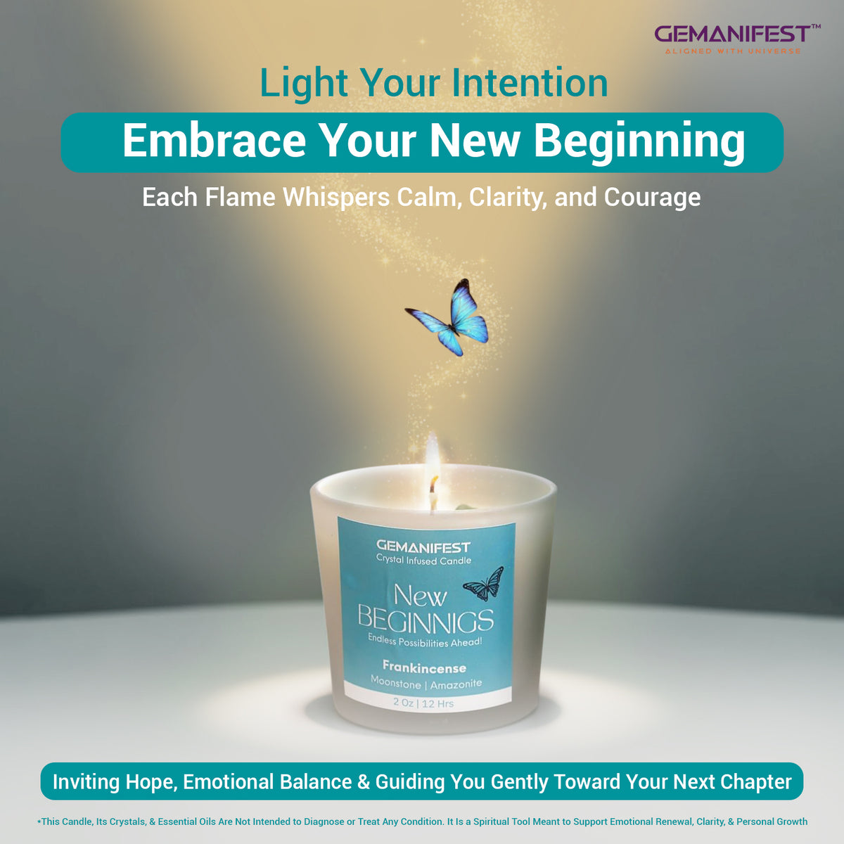 Embrace your new beginning with each flame that whispers calm, clarity and courage