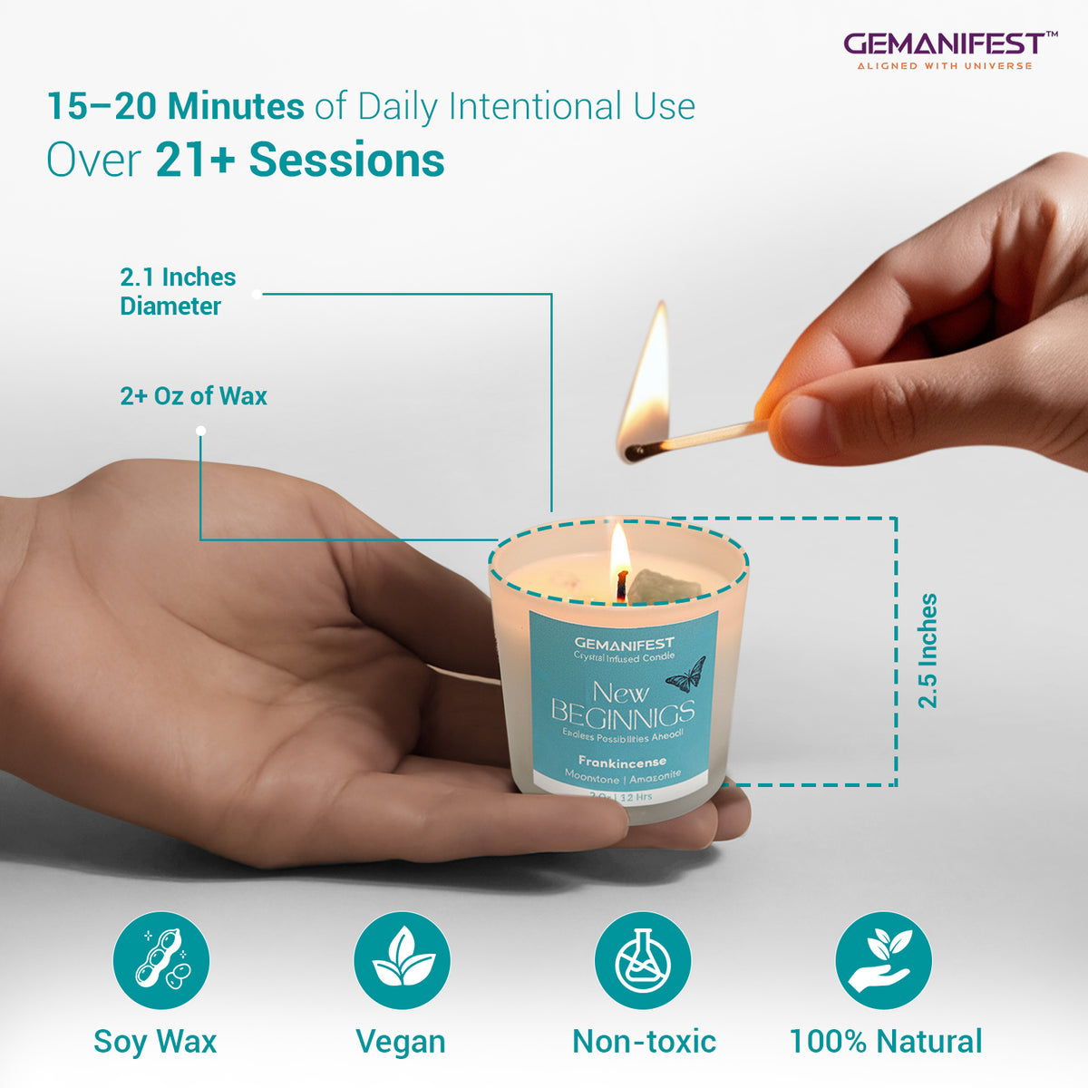 New Beginnings Manifestation Candle – Renewal & Fresh Starts