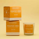 Positive Vibes Manifestation Candle with gift ready packaging box for Confidence and Happiness.