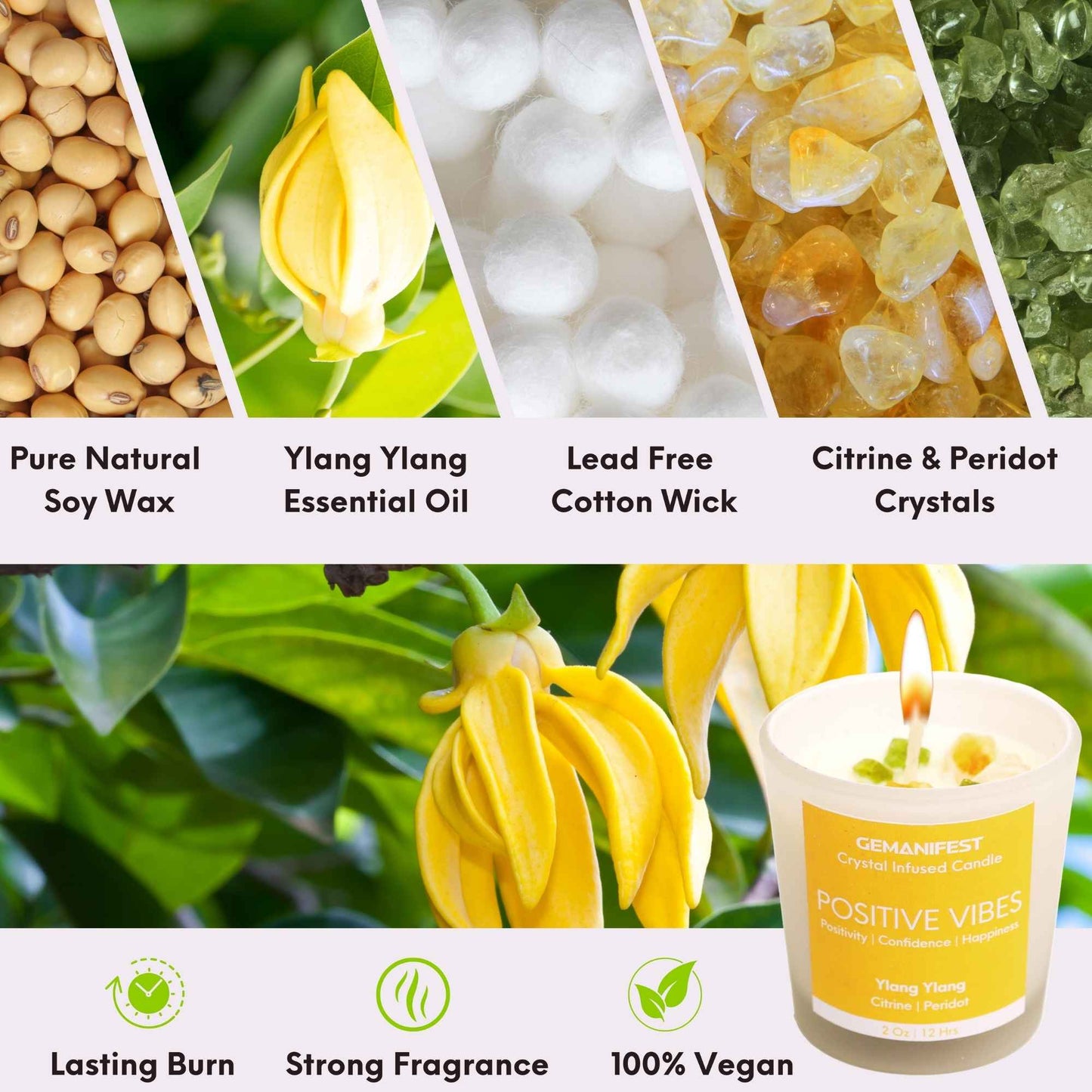 Positive Vibes Manifestation Candle
