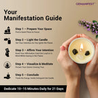 Step-by-step manifestation guide for using Protection crystal candle.