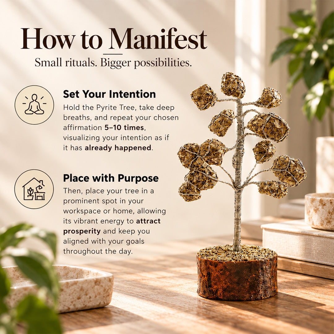 Pyrite Crystal Tree for Wealth, Abundance & Protection