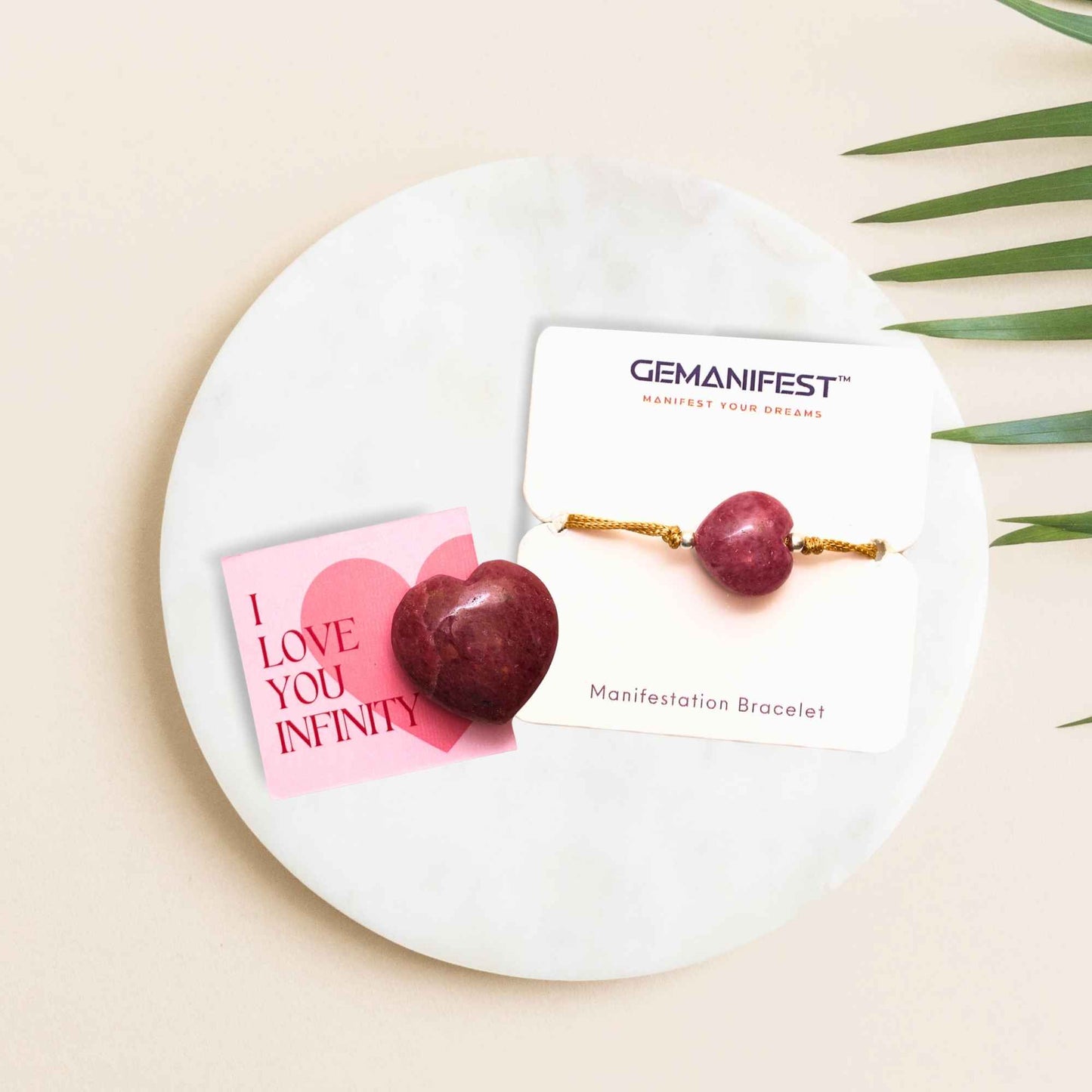 Rhodonite Heart Gift Set