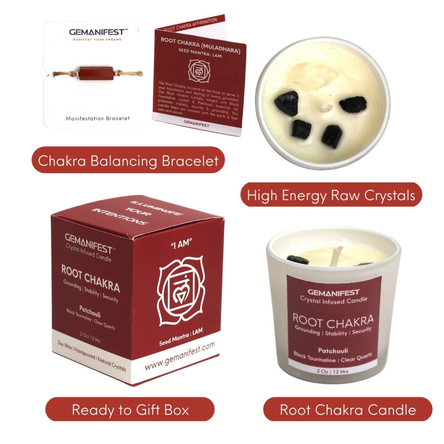 Root Chakra Healing Candle