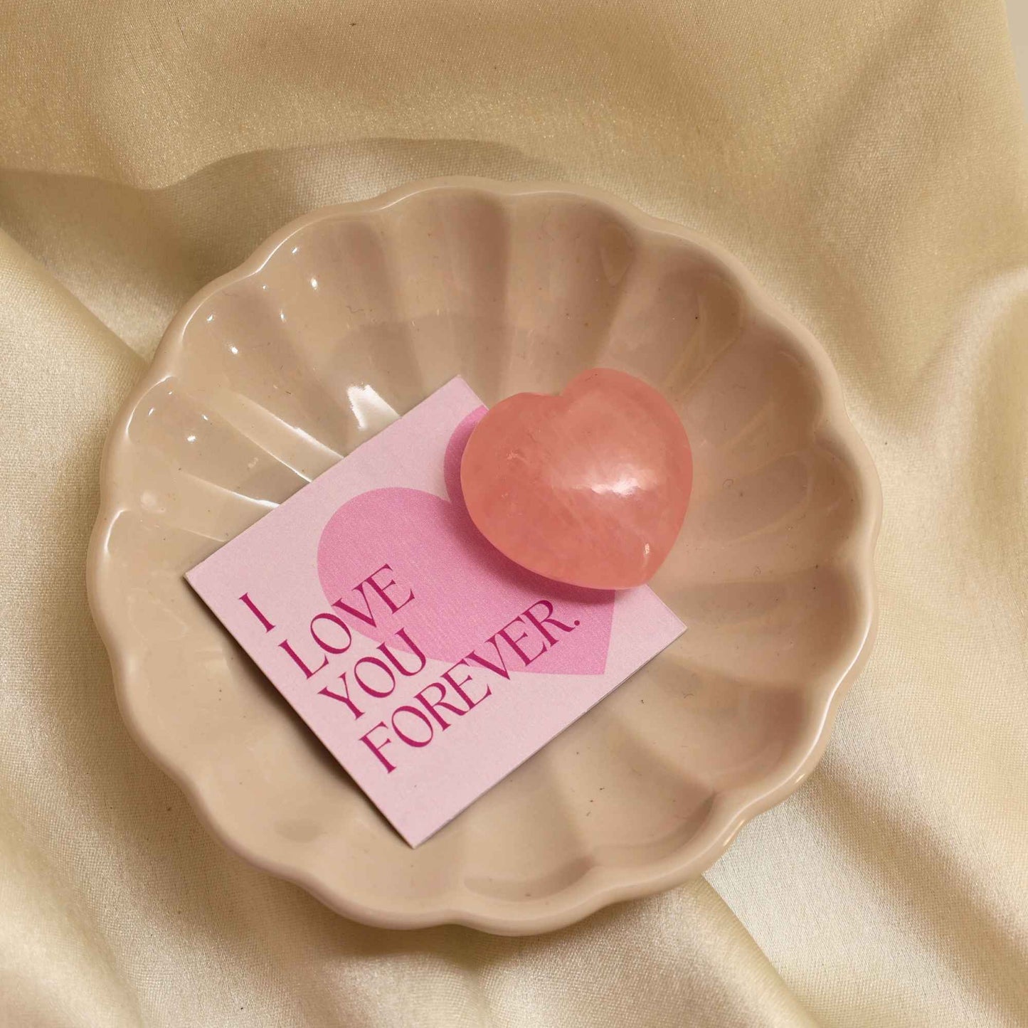 Rose Quartz Heart Gift Set