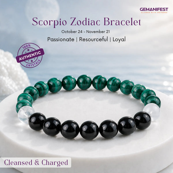 Scorpio Zodiac Bracelet for Protection, Balance & Growth