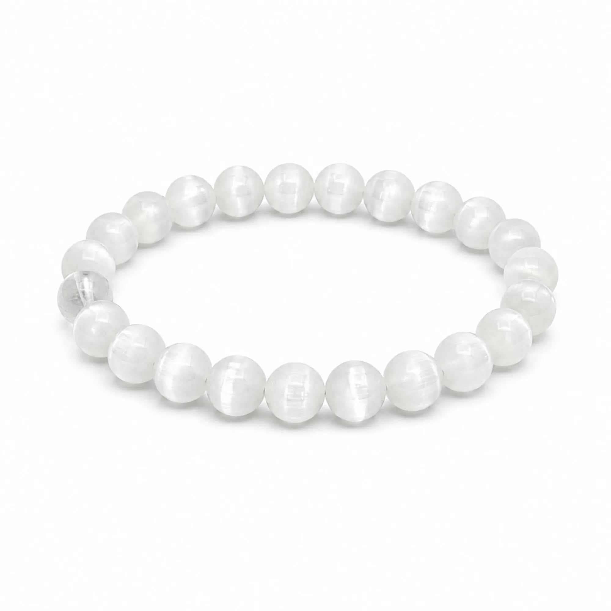 Natural Selenite Bracelet for Calmness & Energy Cleansing