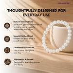 Natural Selenite Bracelet for Calmness & Energy Cleansing