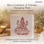 Shree Lakshmi Ji Selenite Charging Plate for Prosperity and abundance