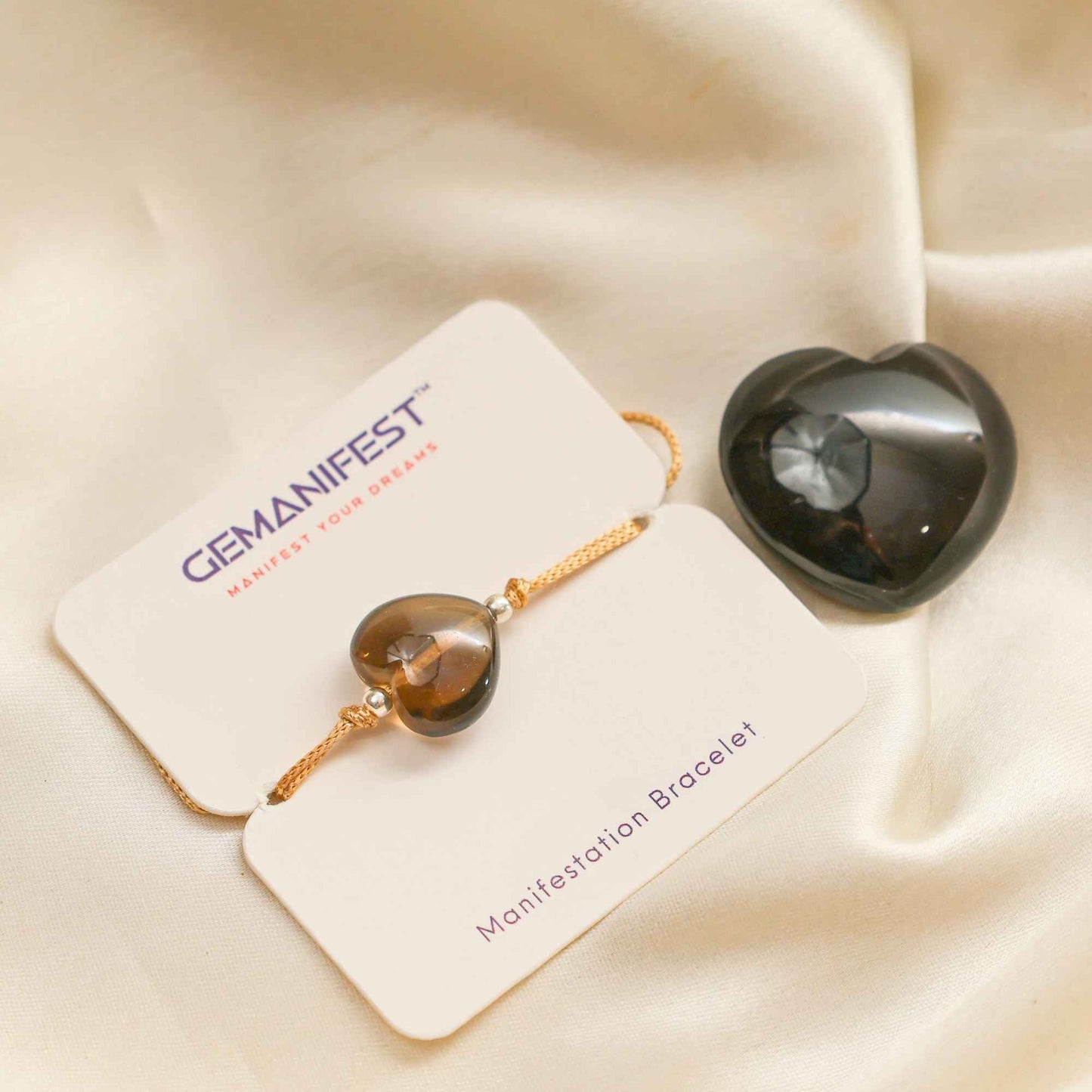 Smoky Quartz Heart Gift Set