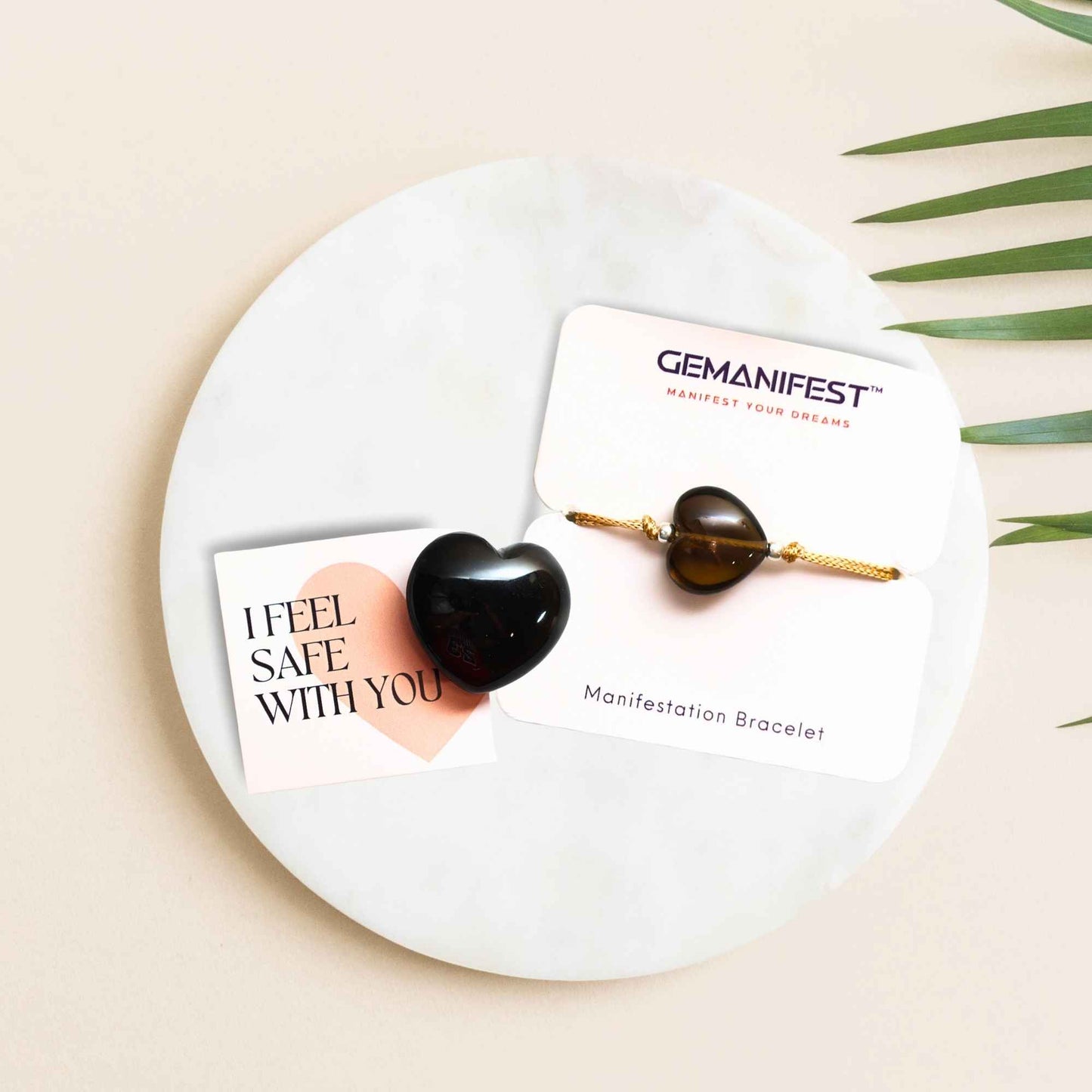 Smoky Quartz Heart Gift Set