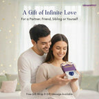 Couple holding a GEMANIFEST product with text about free gift wrap available.