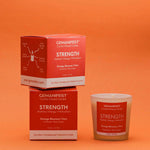 Strength Manifestation Candle with gift ready packaging box for Energy & Motivation.