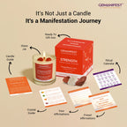  Strength manifestation candle
gift set with cards and ritual guide.
