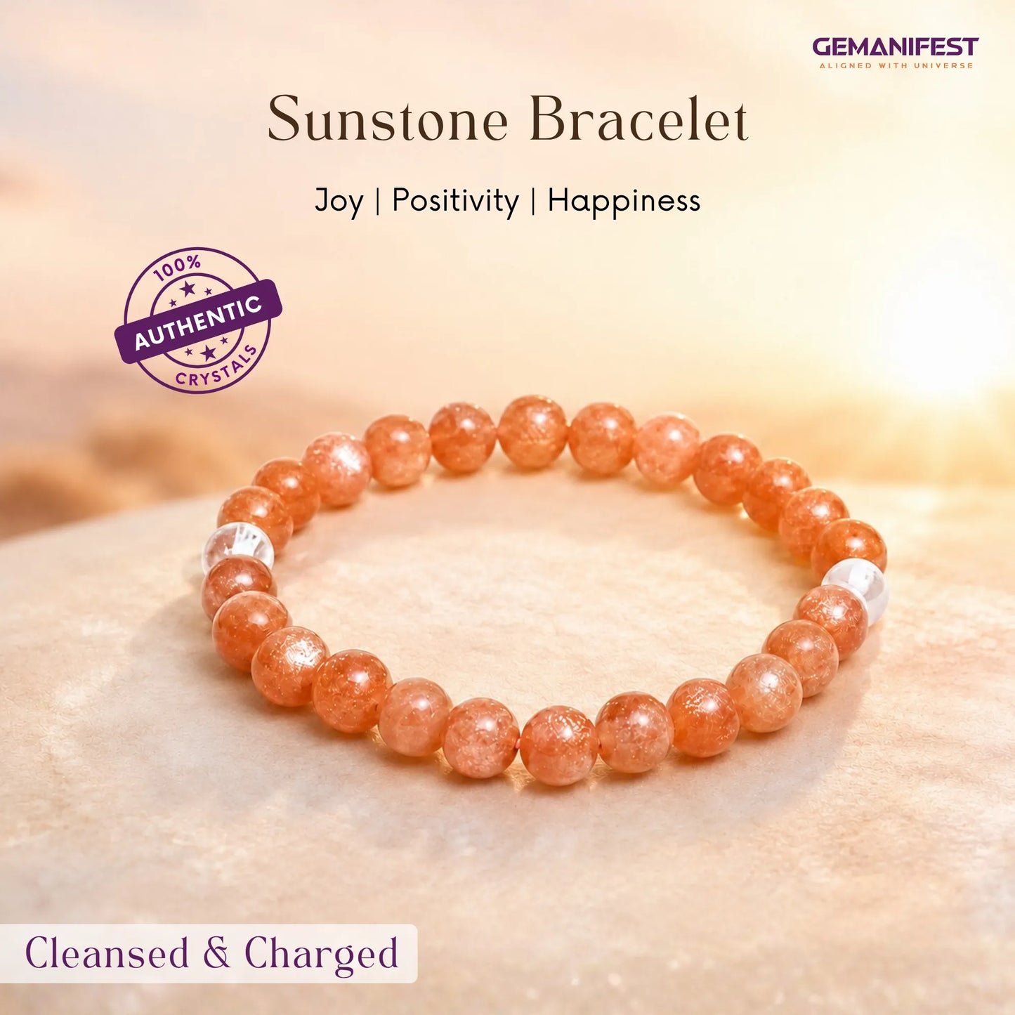 Sunstone Bracelet for Happiness & Inner Confidence