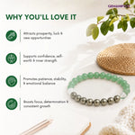 Taurus Zodiac Bracelet – Green Aventurine & Pyrite for Wealth