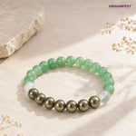 Taurus Zodiac Bracelet – Green Aventurine & Pyrite for Wealth