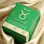 Taurus Zodiac Manifestation Candle with gift ready packaging box for grounding, abundance, and love.