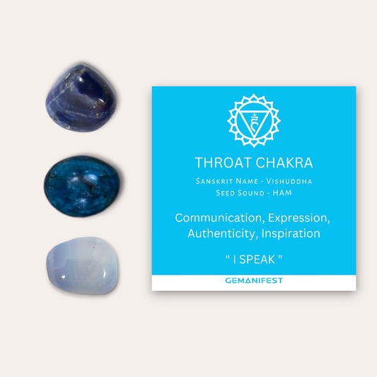 Throat Chakra Crystal Set