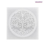 Tree of Life Selenite Charging Plate for Grounding & Manifestation