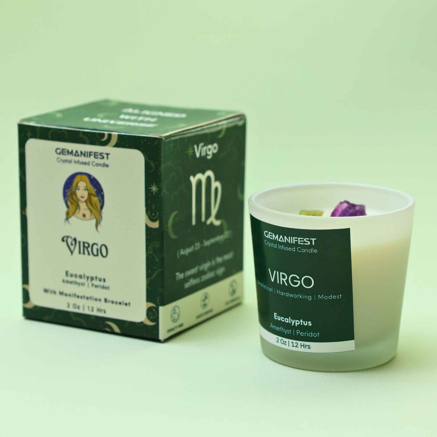 Virgo Zodiac Manifestation Candle