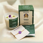 Virgo Zodiac Manifestation Candle with full kit set for clarity and grounding.