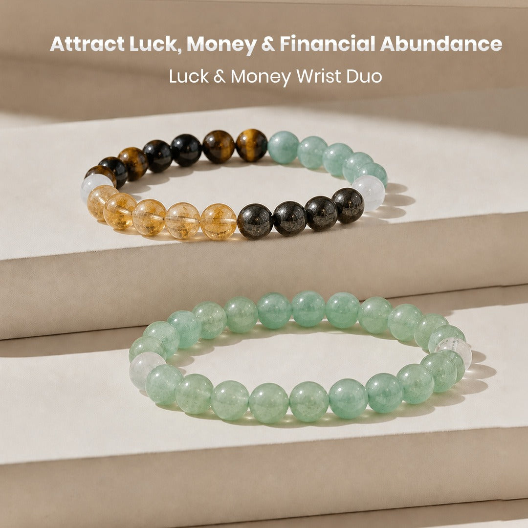 Attract Luck, Money & Financial Abundance – Luck & Money Wrist Duo