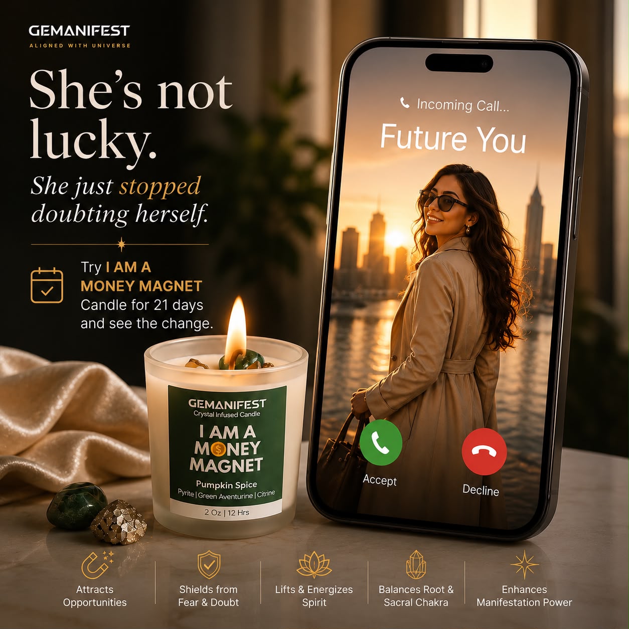 Attract Wealth & Success – Money Magnet Candle