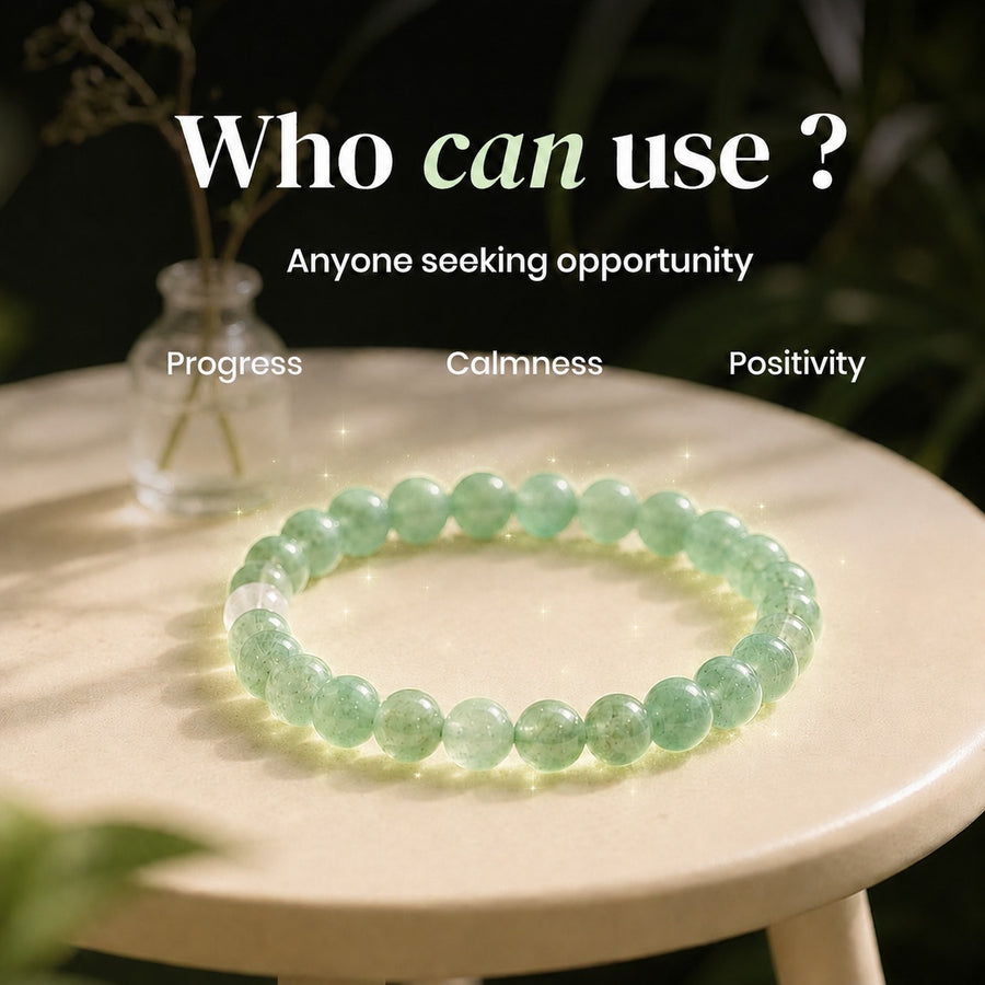 Green Aventurine Bracelet for Career Growth & Luck