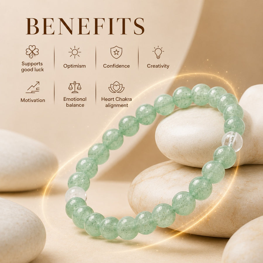 Green Aventurine Bracelet for Career Growth & Luck